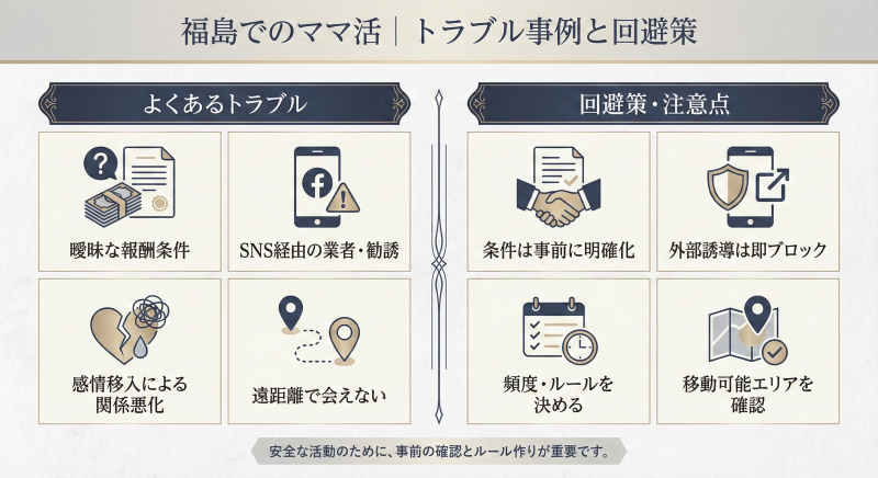 福島ママ活のよくあるトラブル