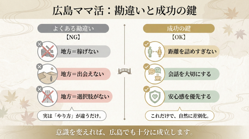 広島ママ活でよくある勘違い