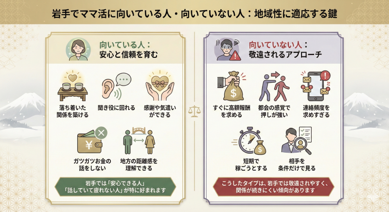 岩手のママ活向き不向き