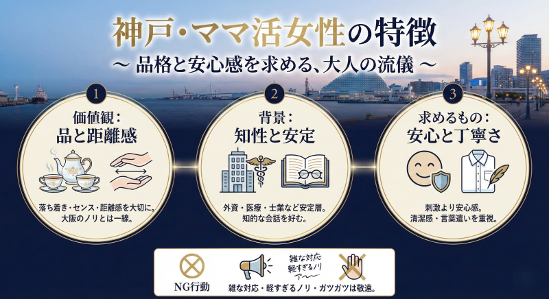 神戸のママ活女性の特徴