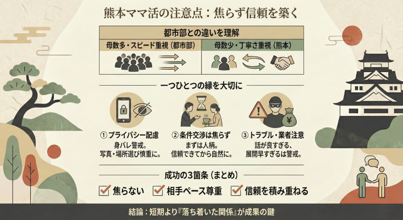 熊本ママ活の注意点