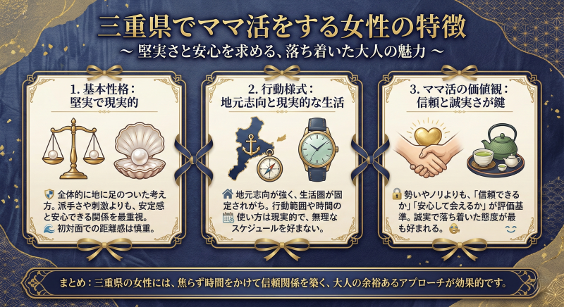 三重でママ活する女性の特徴