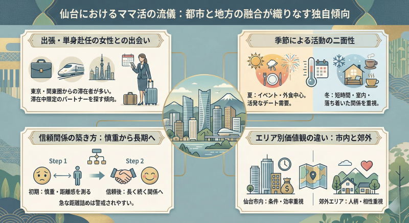 宮城仙台のママ活地域性