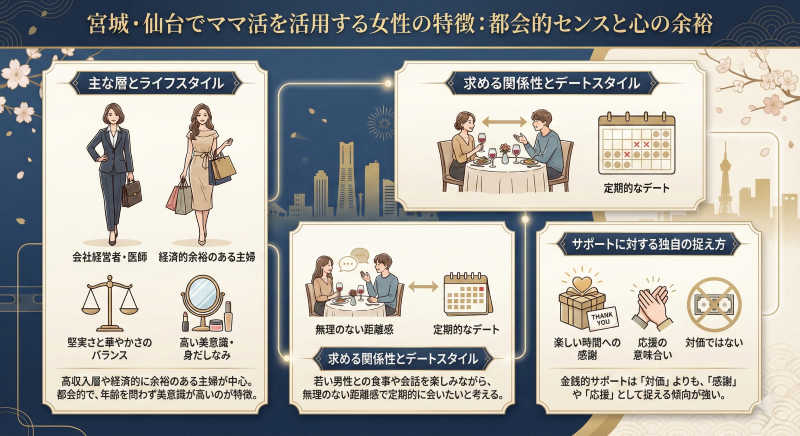 宮城でママ活をする女性の特徴