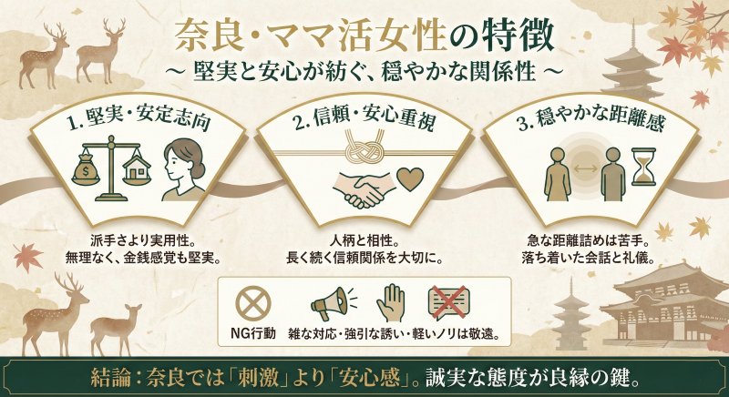 奈良でママ活する女性の特徴