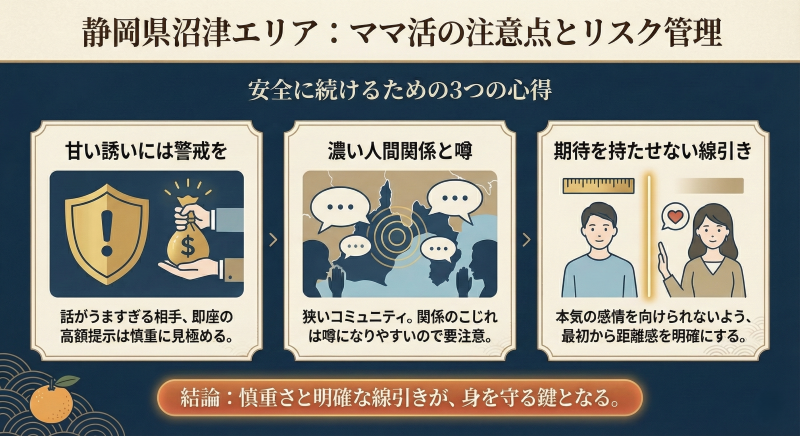 沼津でママ活をする際の注意点