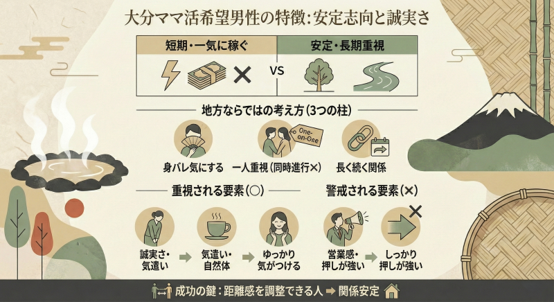 大分でママ活する男性の特徴