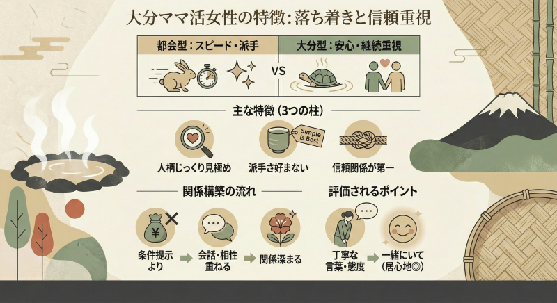 大分でママ活する女性の特徴