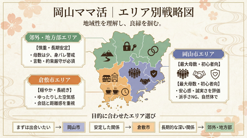 岡山ママ活エリア別特徴