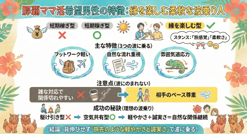 沖縄那覇でママ活する男性の特徴