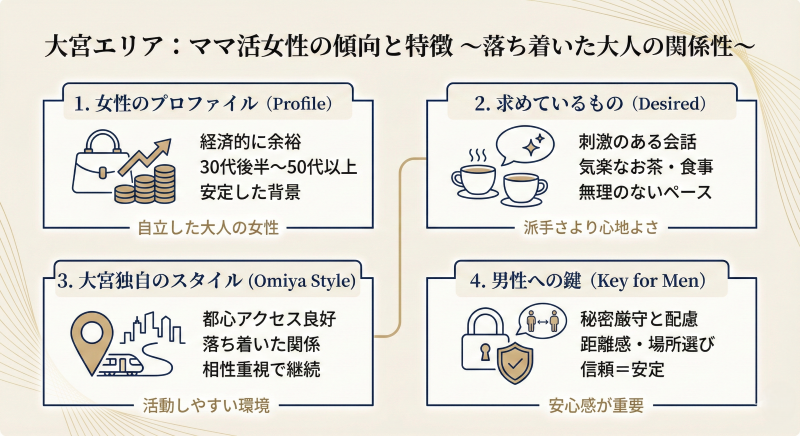 埼玉・大宮でママ活する女性の特徴