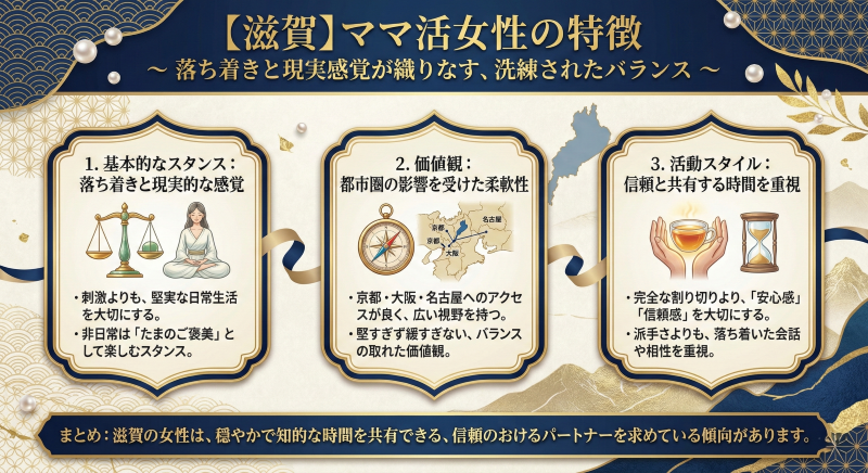 滋賀でママ活している女性の特徴