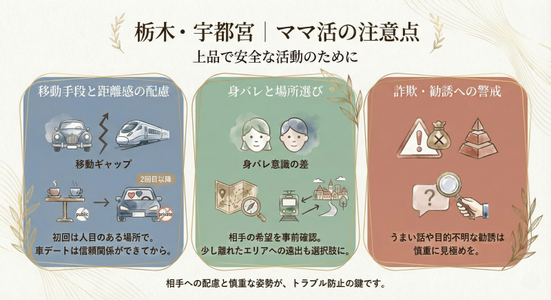 栃木ママ活の注意点