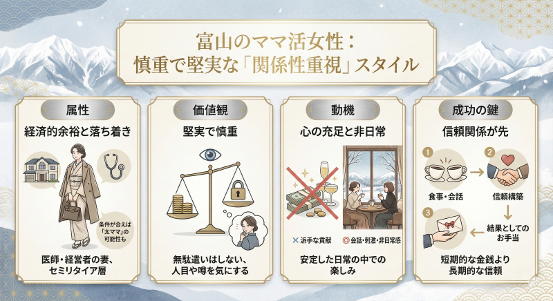 富山でママ活をする女性の特徴