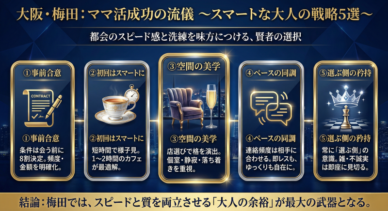 梅田でママ活を成功させるために