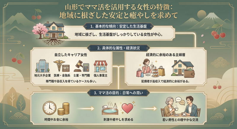 山形でママ活する女性の特徴
