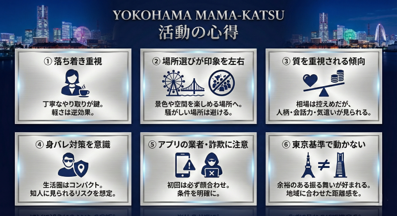 横浜でママ活をするときの注意点
