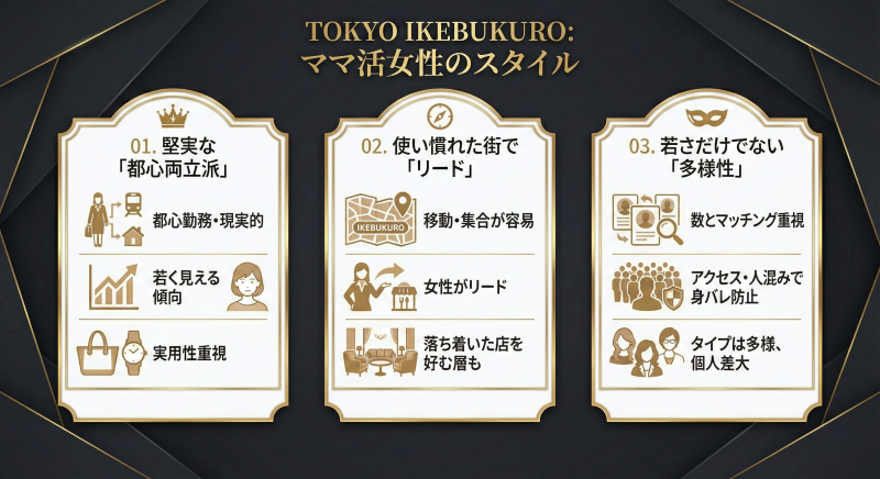 池袋でママ活する女性の特徴