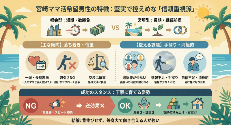 宮崎ママ活男性の特徴