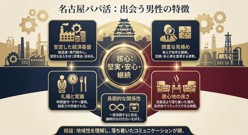 愛知名古屋でパパ活する男性の特徴