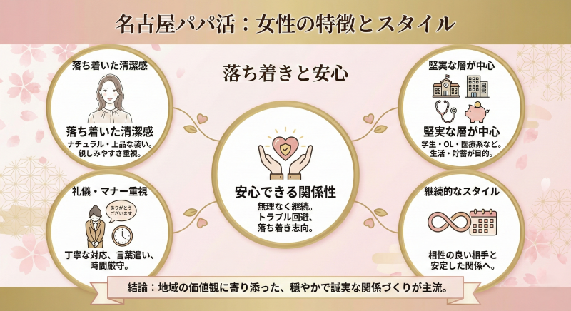愛知名古屋でパパ活する女性の特徴