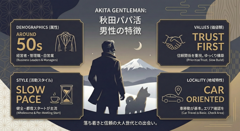 秋田パパ活男性の特徴