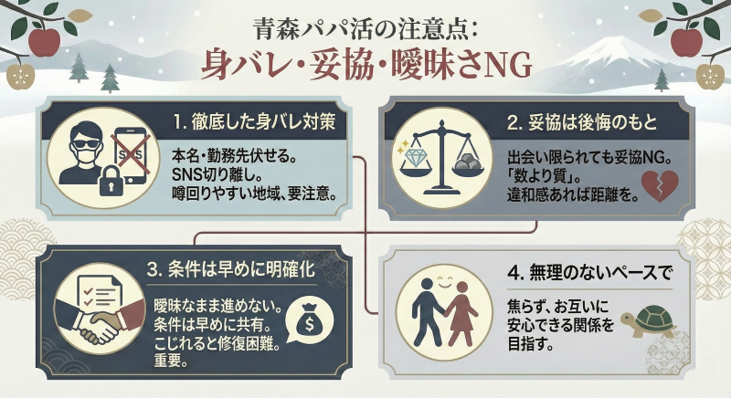 青森パパ活の注意点