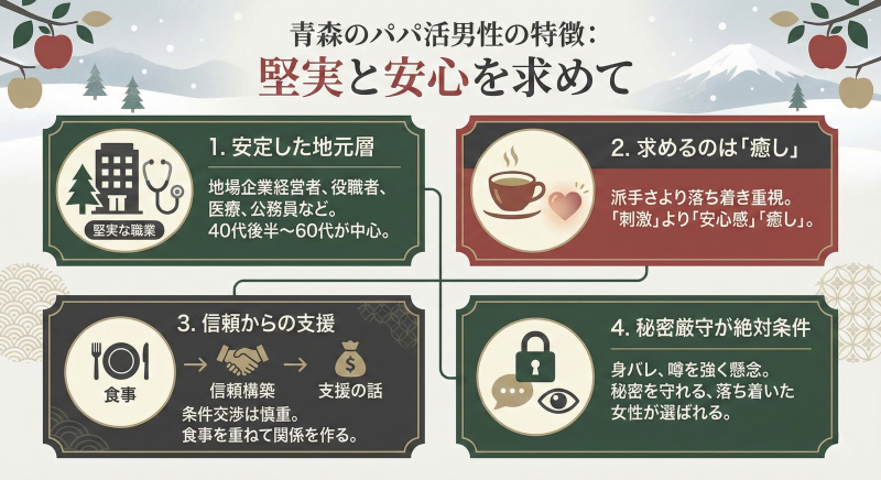 青森でパパ活する男性の特徴