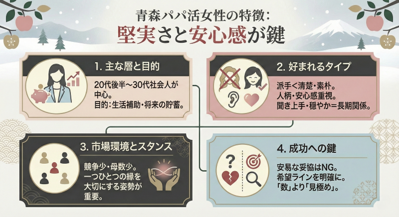 青森パパ活する女性の特徴