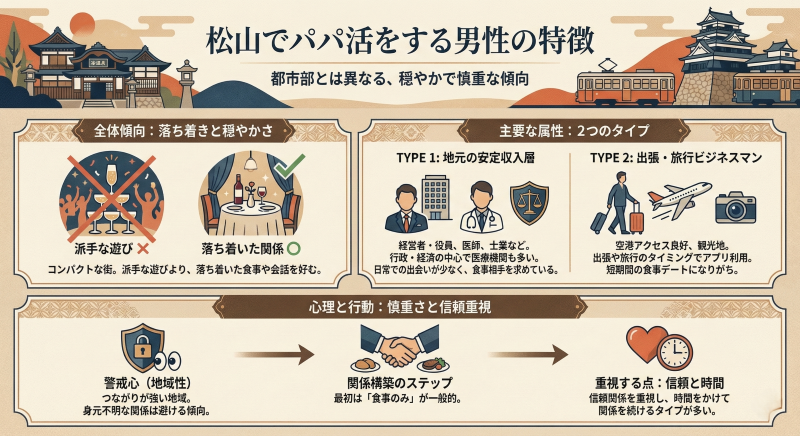 愛媛・松山でパパ活する男性