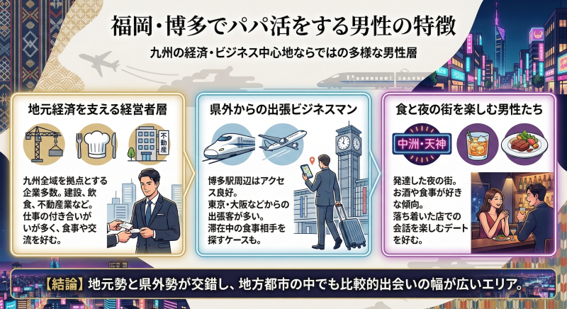 福岡博多でパパ活する男性の特徴