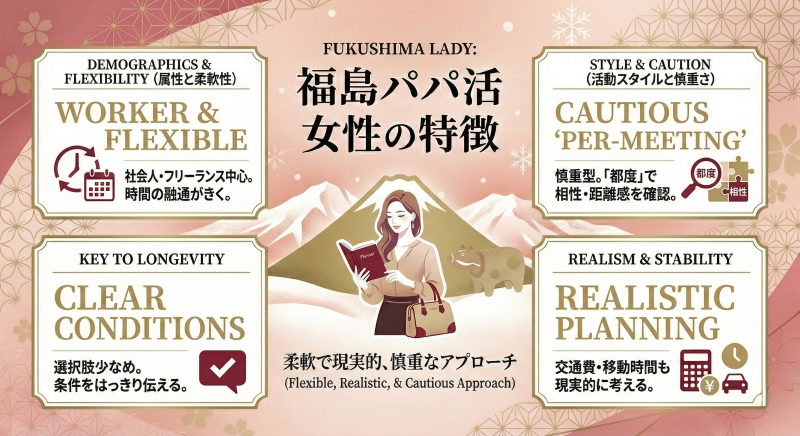 福島でパパ活する女性の特徴