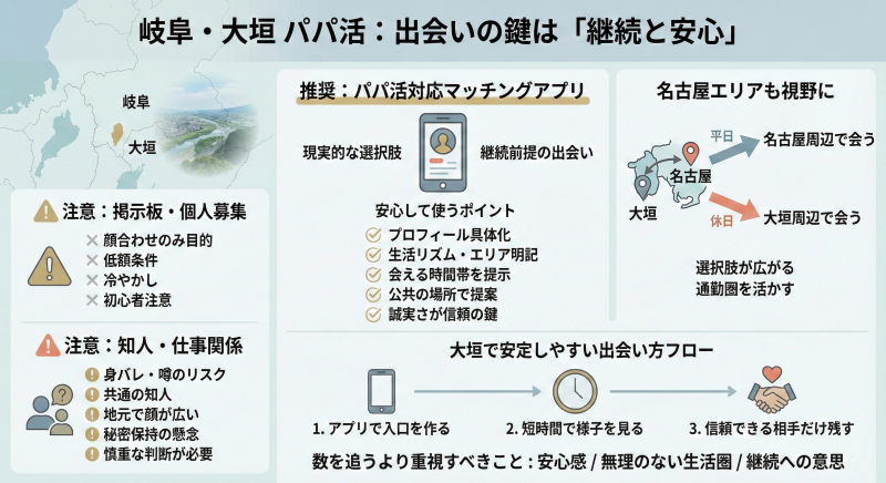 岐阜・大垣でのパパ活の出会い方