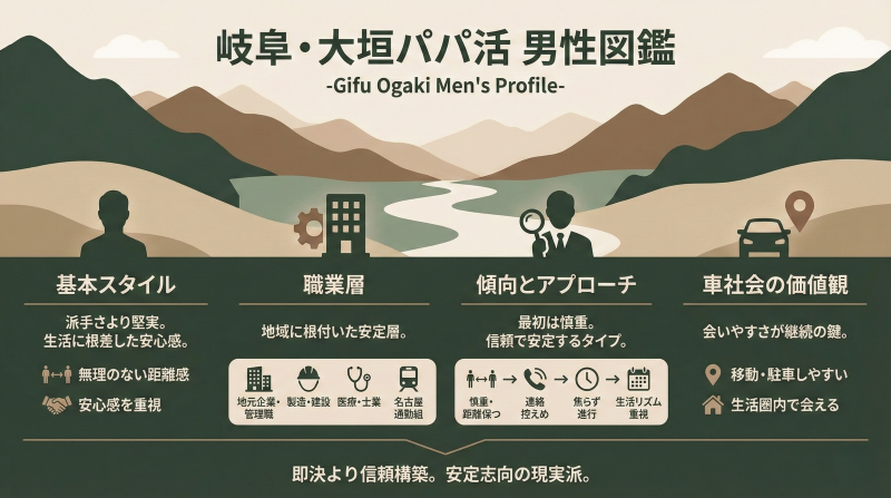 岐阜・大垣でパパ活する男性の特徴