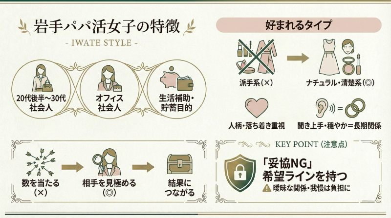岩手でパパ活する女性の特徴