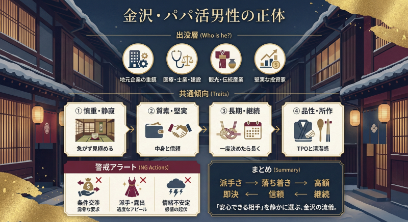 金沢でパパ活する男性の特徴