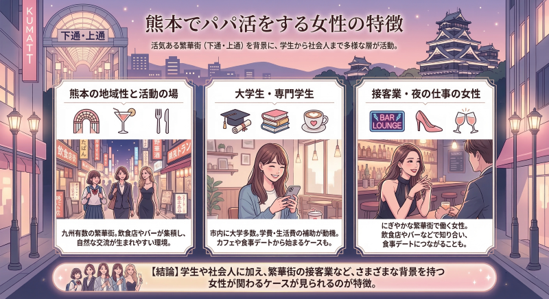 熊本でパパ活する女性の特徴