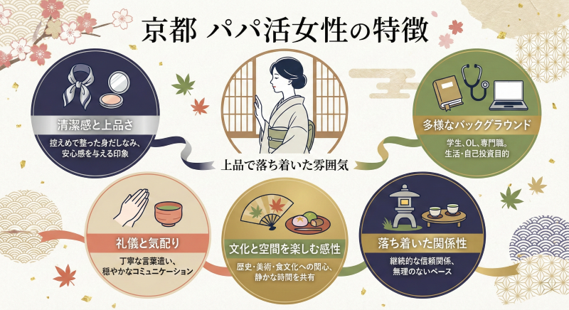 京都でパパ活する女性の特徴