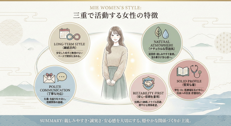 三重でパパ活する女性の特徴