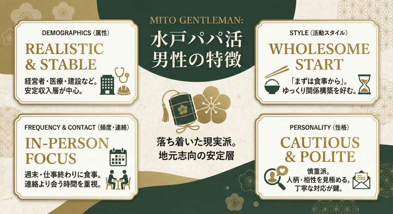 水戸でパパ活する男性の特徴