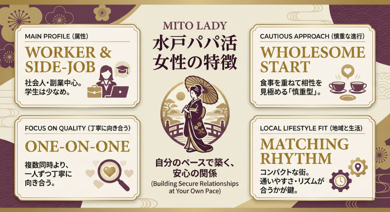 水戸でパパ活する女性の特徴