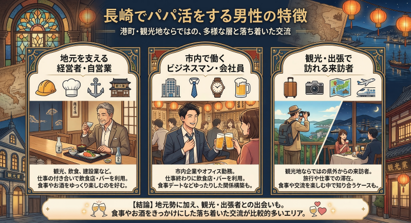 長崎でパパ活する男性の特徴