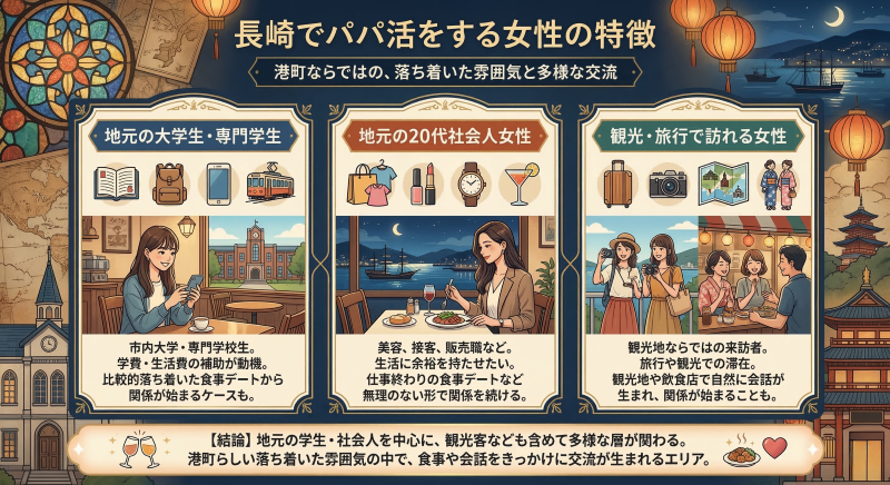 長崎でパパ活する女性の特徴