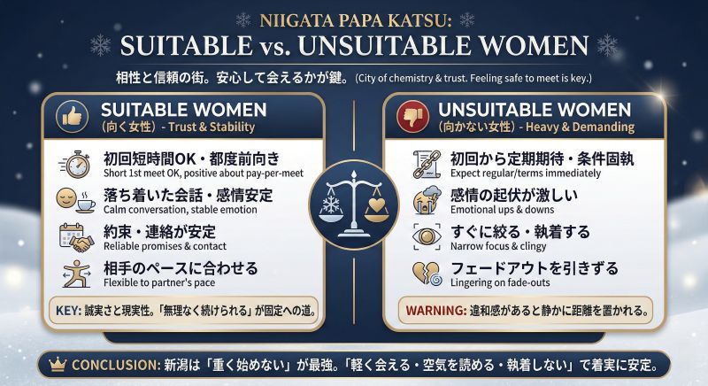 新潟でパパ活する女性の特徴