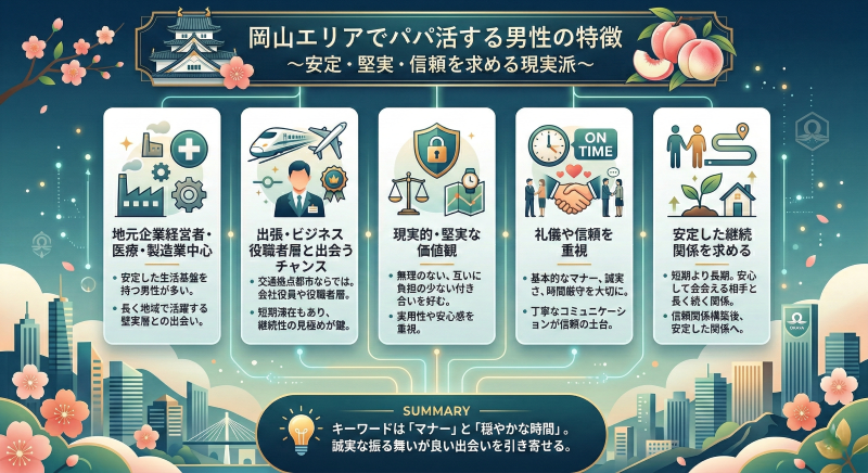 岡山でパパ活する男性の特徴