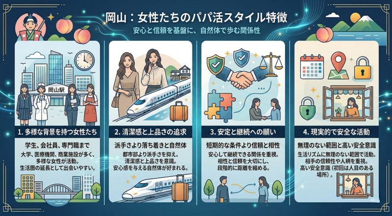 岡山でパパ活する女性の特徴