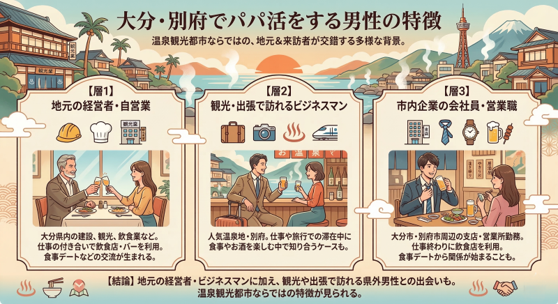 大分でパパ活する男性