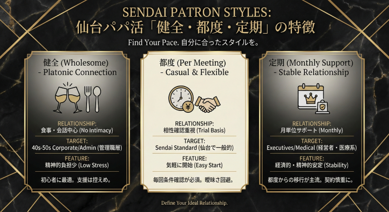 仙台パパ活スタイル別特徴