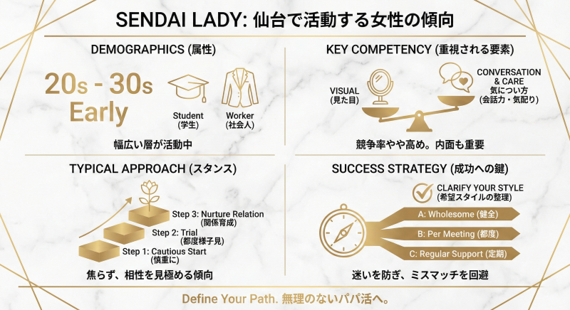 仙台でパパ活する女性の特徴