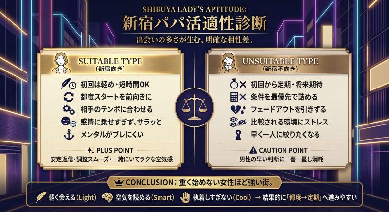 新宿でパパ活する女性の特徴